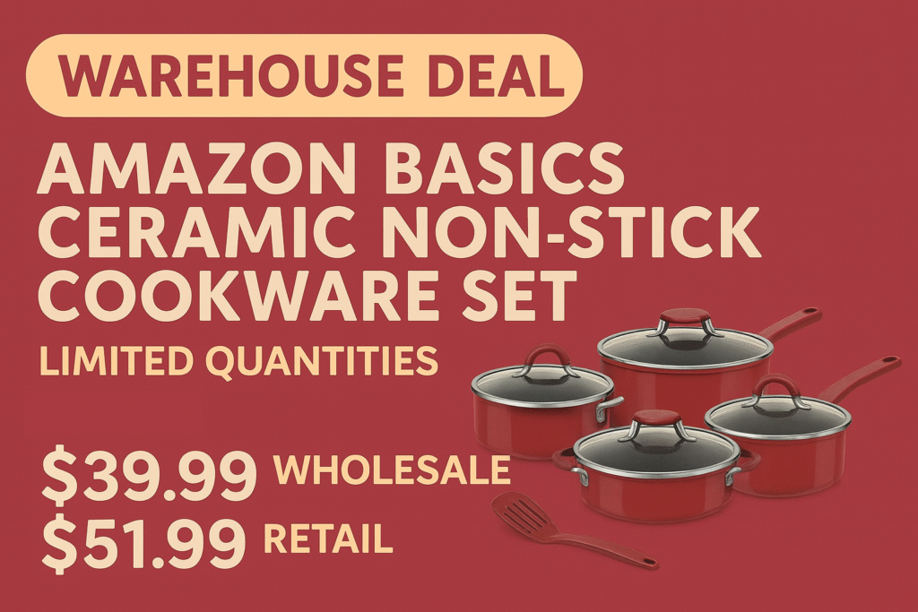 Amazon Basics Ceramic Non-Stick Cookware Set – 12 Pieces Product Overview